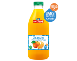 Pur jus d’Oranges pressées sans pulpe 1L