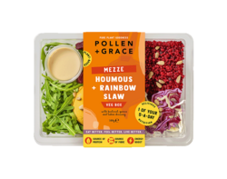 Mezze Houmous + Rainbow Slaw Veg Box 300g