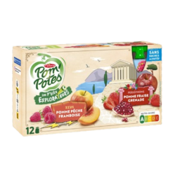 P. Pêche Framboise / P. Fraise Grenade 12*90g