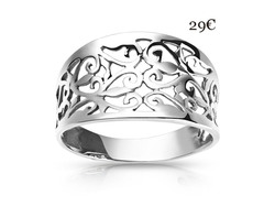 BAGUE filigranée en argent 925.