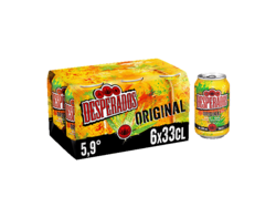 Desperados Original bière aromatisée tequila canettes 6x33cl 5.9°