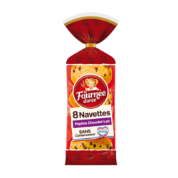 8 Navettes Pépites Chocolat Lait La Fournée Dorée