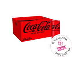 Coca-Cola sans sucres canettes 20x33CL