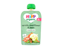 Carrots, cauliflower & peas