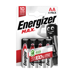 Energizer Max pack de 4 piles alcalines AA