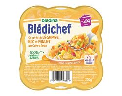 Cocotte de légumes, riz et poulet au curry doux