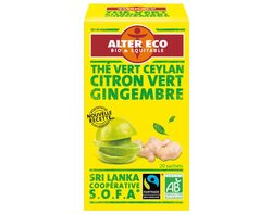 Thé Vert Ceylan Citron Vert Gingembre