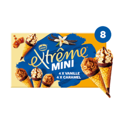 Mini Cônes Extrême Caramel Vanille X8