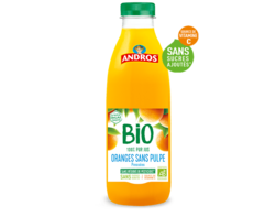Pur jus d’oranges BIO Pressées Sans pulpe 75cl