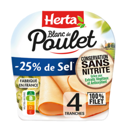 Blanc de Poulet Sel Réduit - 4T - 140g