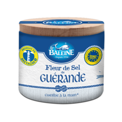 Boite fleur de sel bouchon bois 125g LA BALEINE Guérande