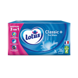 Mouchoirs Lotus boîte Classic+ Pur Blanc x80