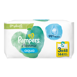 Lingettes Pampers Harmonie Aqua 0% 3X48