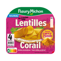 Tranches Végé Lentilles Corail saveur Curry Cumin