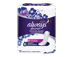 Serviette 6 gouttes Maxi night x12