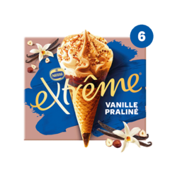 Cône Extrême Vanille Praliné X6