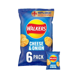 Walkers Cheese & Onion Crisps 6X25g
