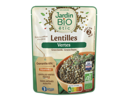 Lentilles vertes cuisinées