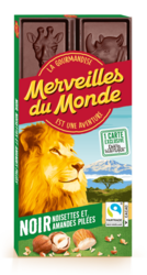 Tablette Chocolat Noir noisettes et amandes pilées, 100g
