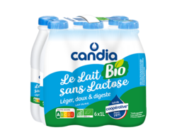 Le Lait Sans Lactose BIO 1/2 écrémé 1L x6