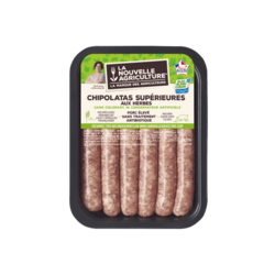 Chipolatas supérieures aux herbes x6 (330g)