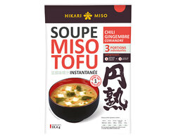 Soupe Miso Tofu - Chili Gingembre Coriandre