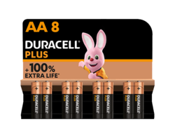 Duracell Plus 100% AA X8