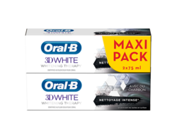 Oral-B 3D White Whitening Therapy Charbon 2x75ml