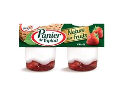 Panier de Yoplait Nature sur Fruits Fraise 140gx2