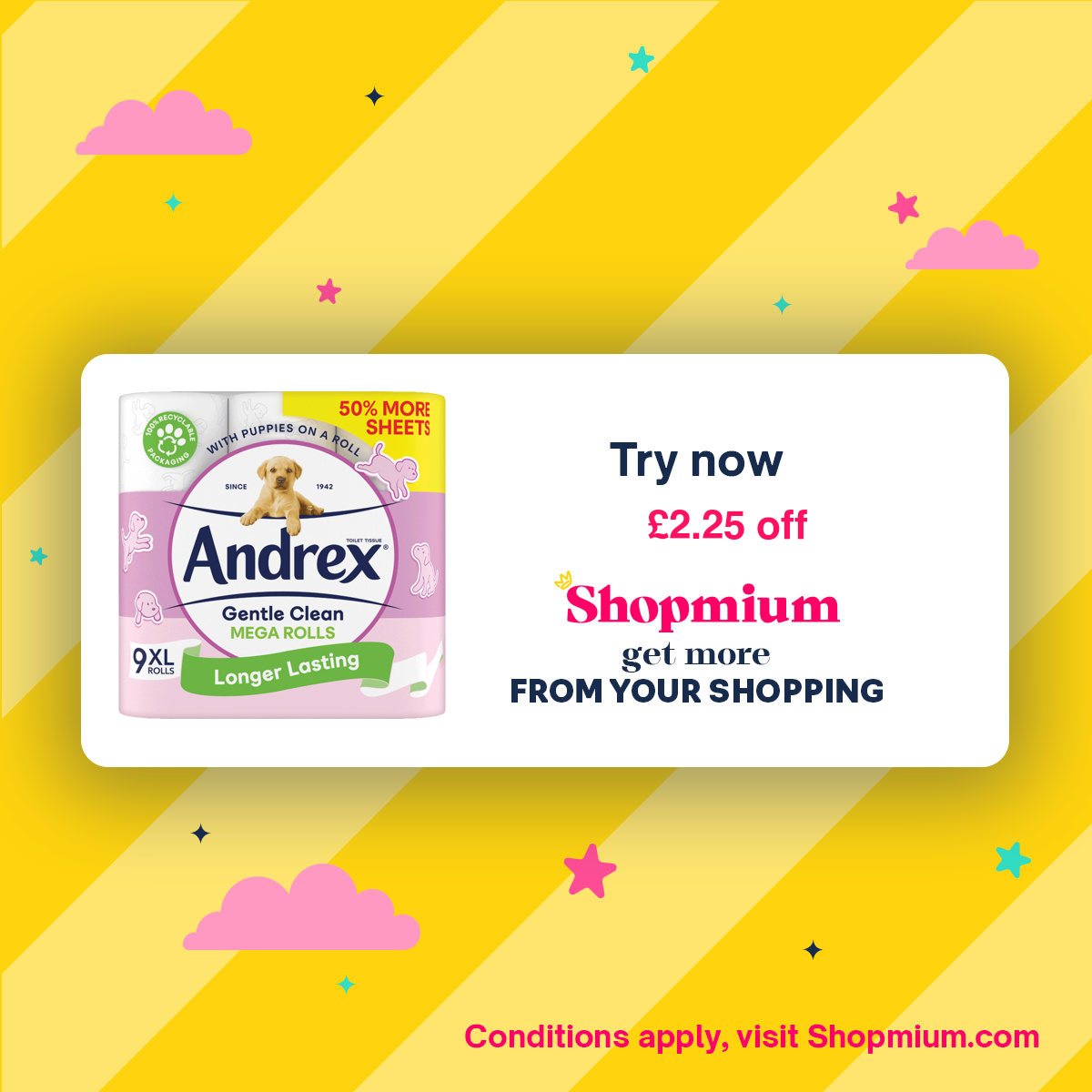 Shopmium Andrex® Gentle Clean 9 Roll Mega