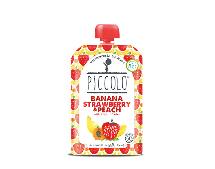 Banana, Strawberry & Peach 100g pouch