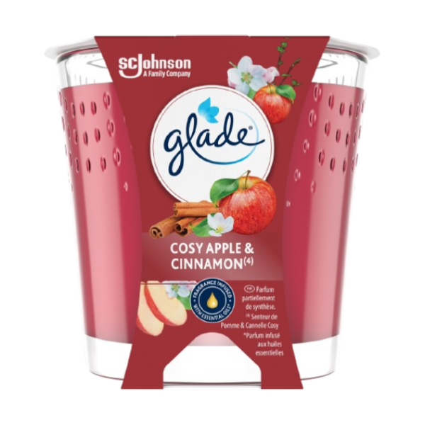 Geurkaars klein Appel & Kaneel 30u