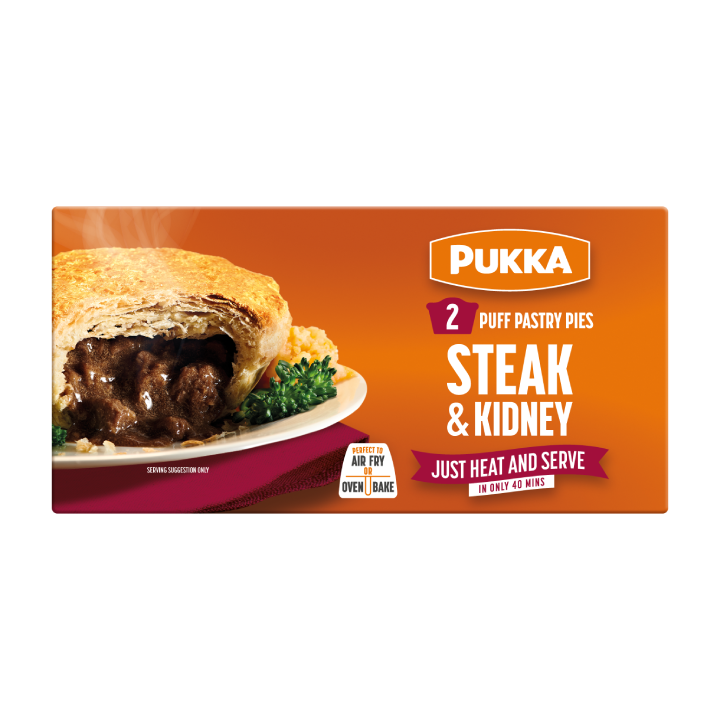  Pukka 2 Steak & Kidney Puff Pastry Pies
