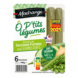 Saucisses et légumes verts -198g (x6)