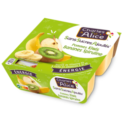 Pommes, Kiwis, Bananes et Spiruline x4