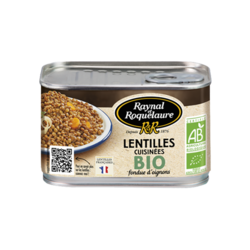 Lentilles cuisinées BIO fondue d'oignons - 400g