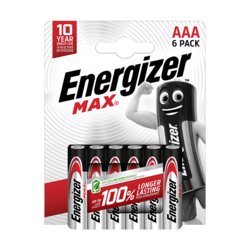 Energizer Max pack de 6 piles alcalines AAA