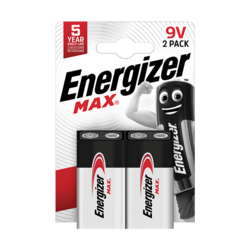 Energizer Max pack de 2 piles alcalines 9V