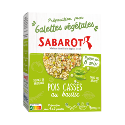 Préparation pour galettes végétales - Pois cassés basilic - 170g