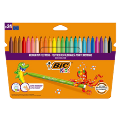 Etui 24 BIC® KIDS Kid Couleur Medium : assortie