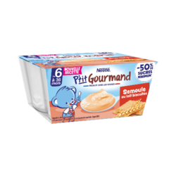 P'TIT GOURMAND SEMOULE AU LAIT BISCUITÉE (4x100g)