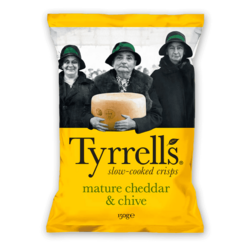 Tyrrells Mature Cheddar & Chive Crisps