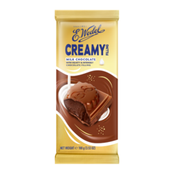 Creamy milk chocolate with chocolate filling