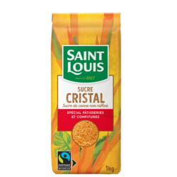 Sachet sucre cristal de canne 1Kg