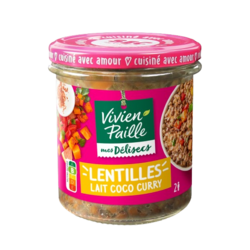 Lentilles lait coco curry - 300g