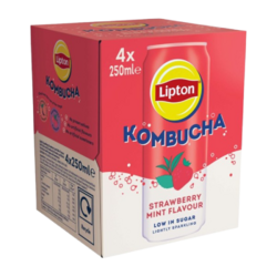 Lipton Strawberry & Mint Kombucha - Multipack x4