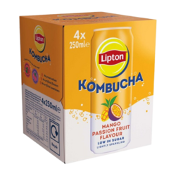 Lipton Mango & Passionfruit Kombucha Multipack x4