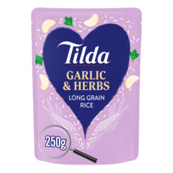 Tilda Microwave Garlic and Herbs Long Grain Rice 250g