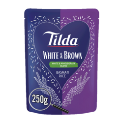 Tilda Microwave White & Brown Basmati Rice 250g