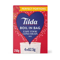 Tilda Boil in the Bag Easy Cook Long Grain Rice 4x62.5g